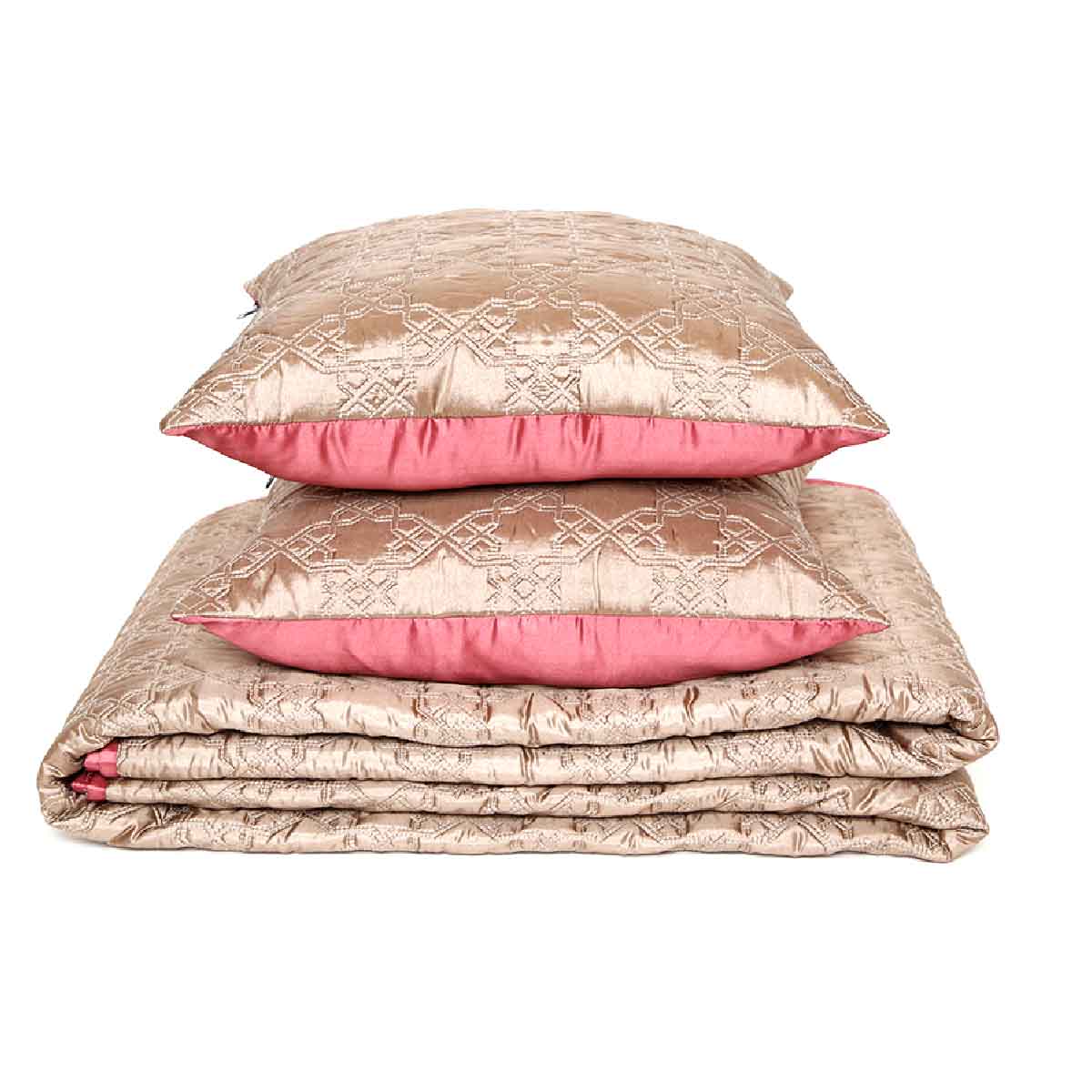 Jharokha Quilt With Cushion Covers Set