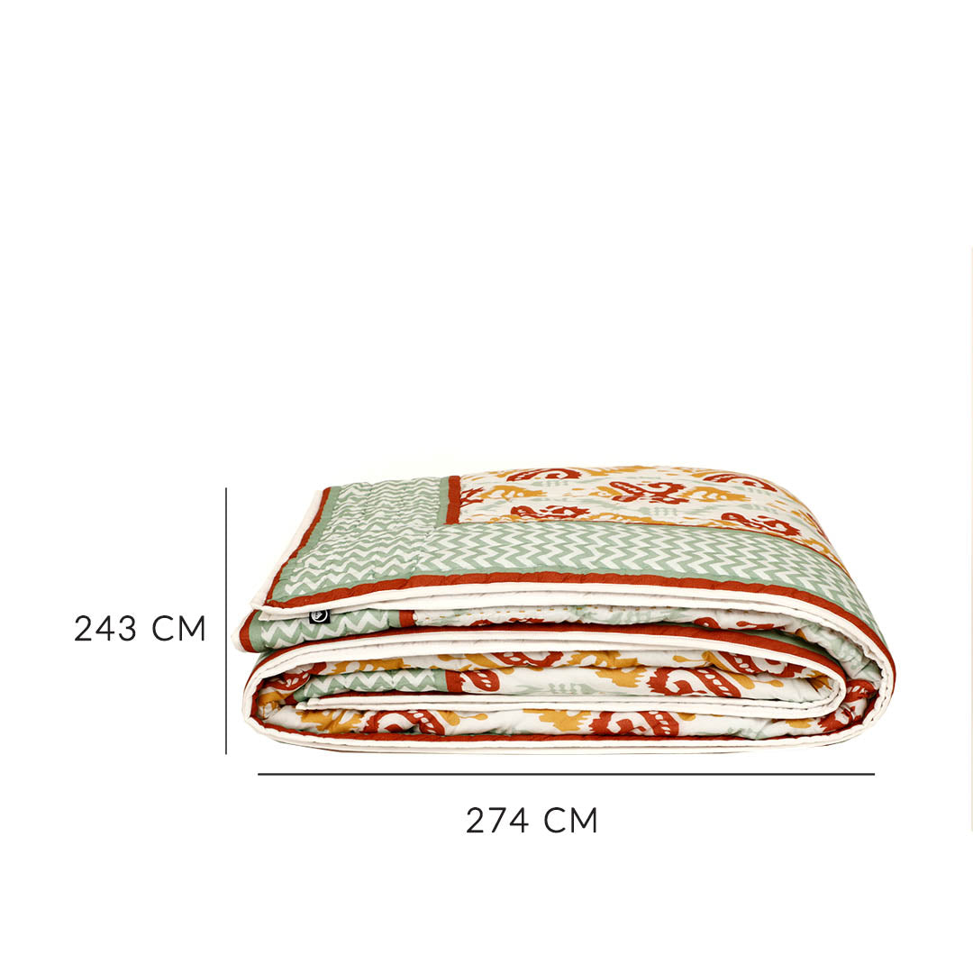 Stuvan Printed Quilt With Sham Set