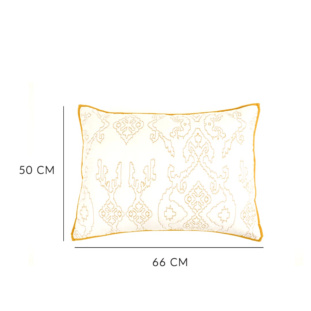 Caspian White Quilt With Sham Set