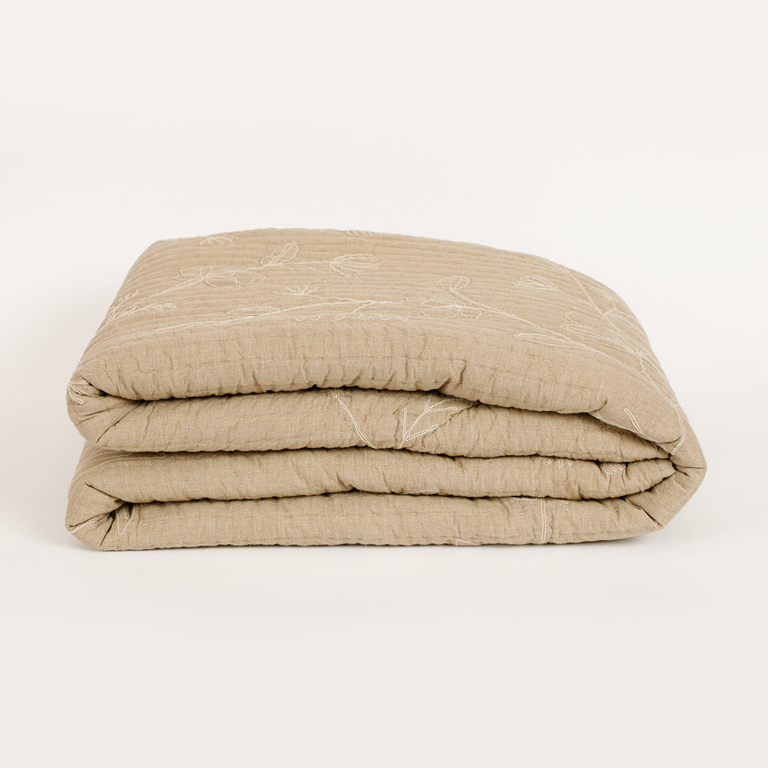 Whimsy Embroidered Bedspread With Sham Set