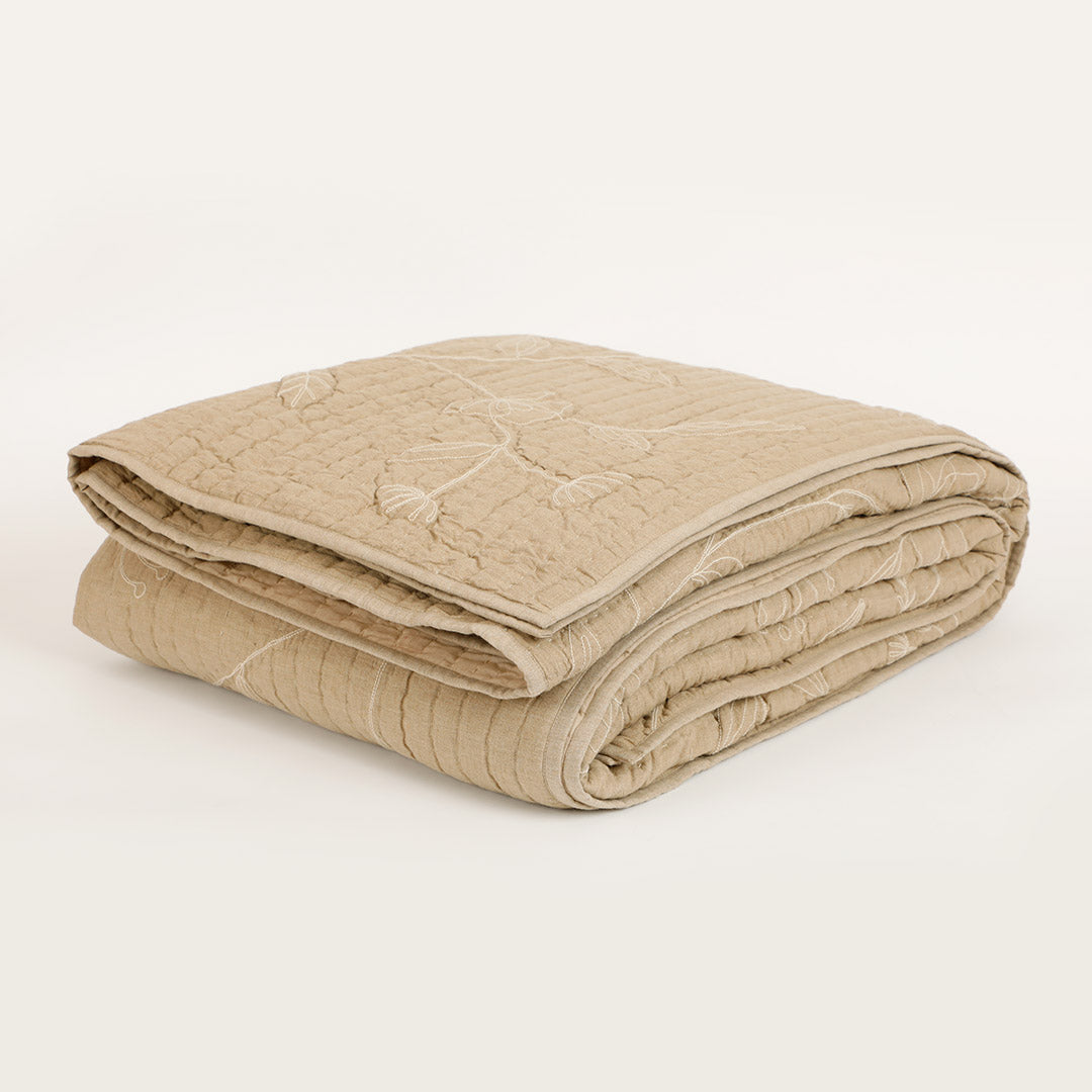 Whimsy Embroidered Bedspread With Sham Set
