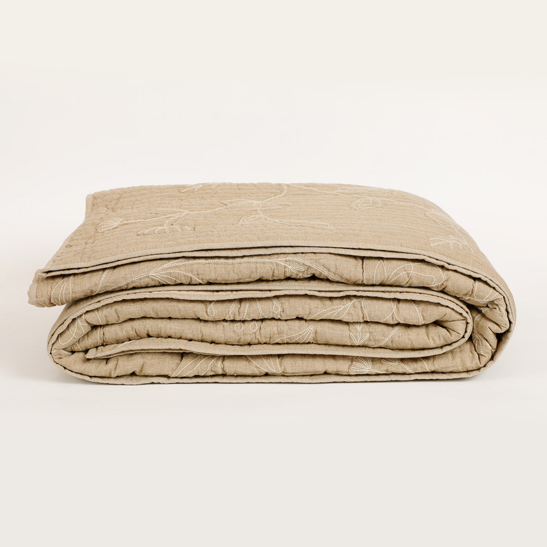 Whimsy Embroidered Bedspread With Sham Set