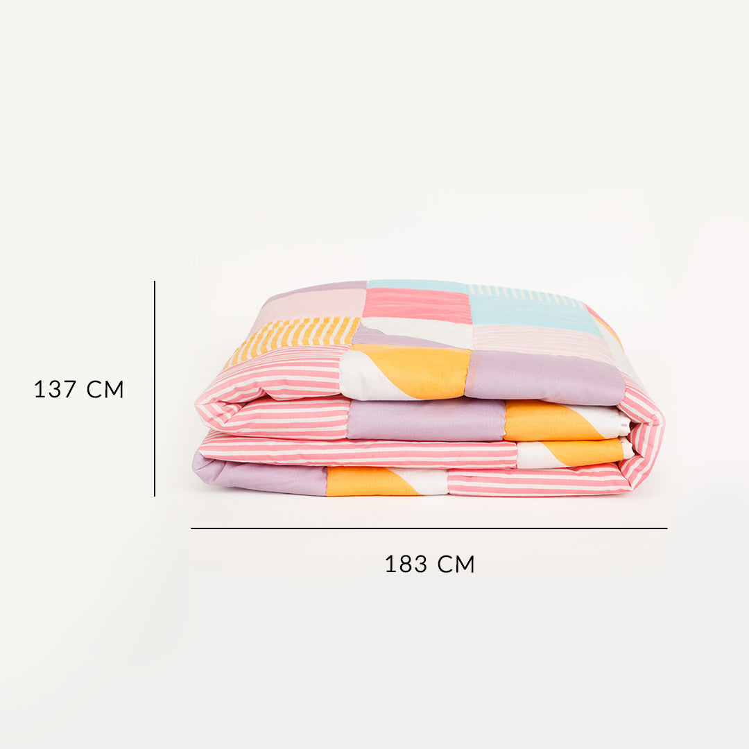 Archtripe Quilt and Pillow Cover Set
