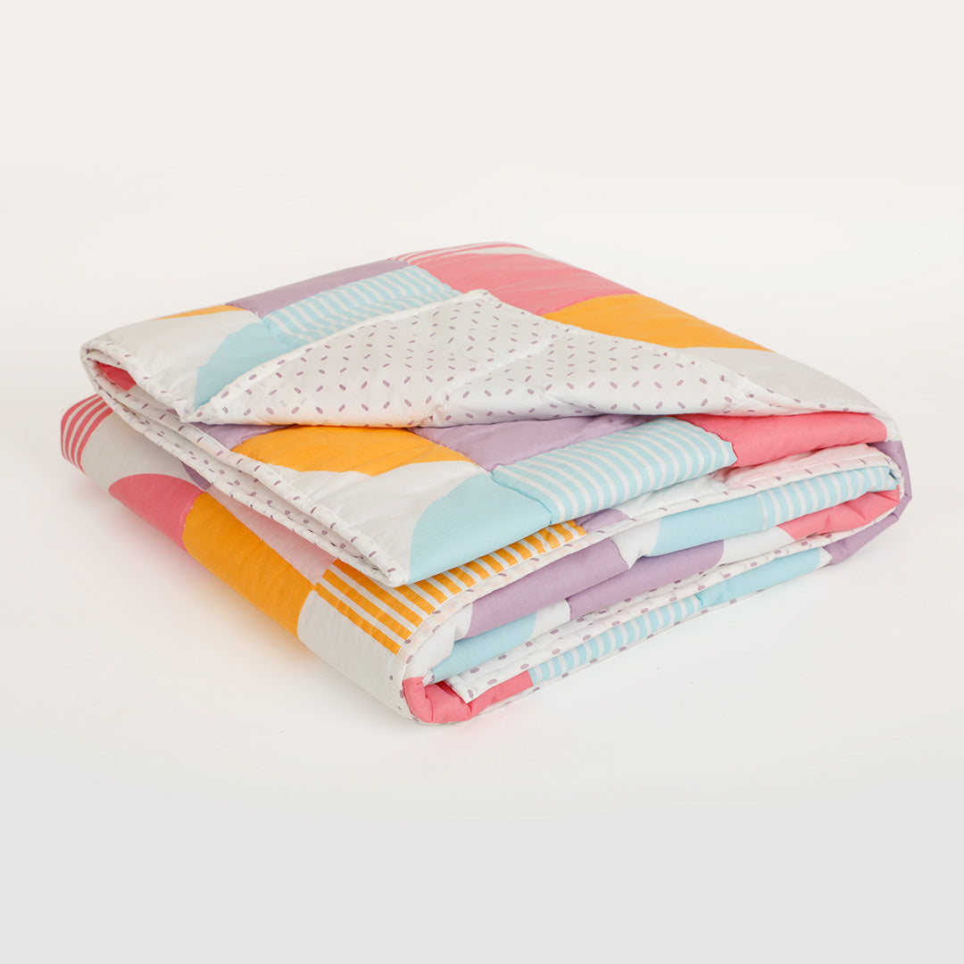 Archtripe Quilt and Pillow Cover Set