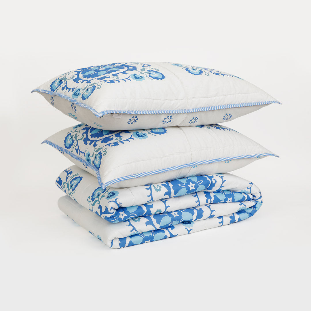 Bukhara Quilt and Sham Set Of 2