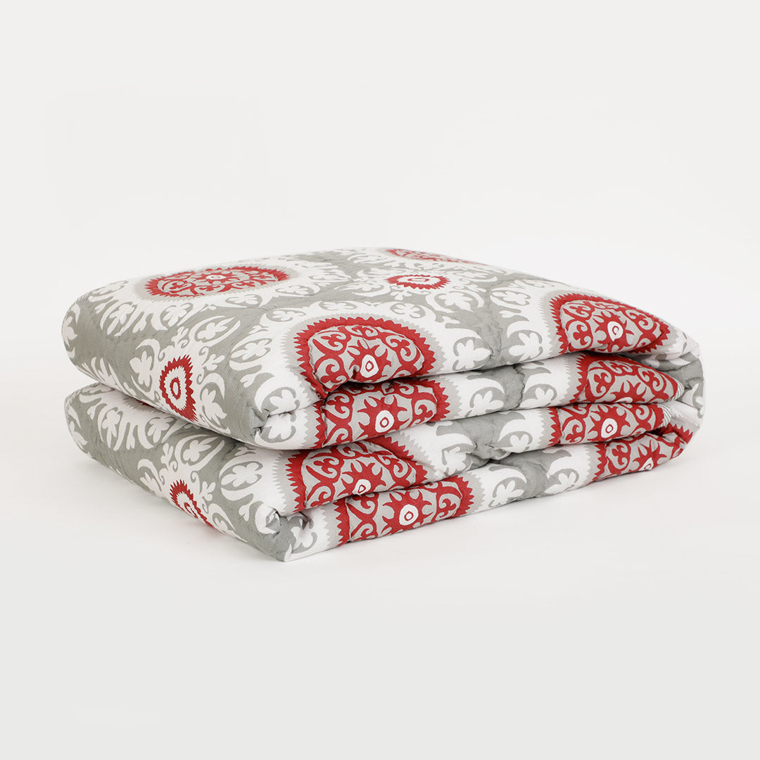 Suzani Quilt and Sham Set of 2