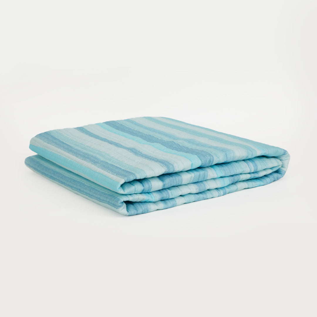 Blustroke Quilt and Pillow Cover Set