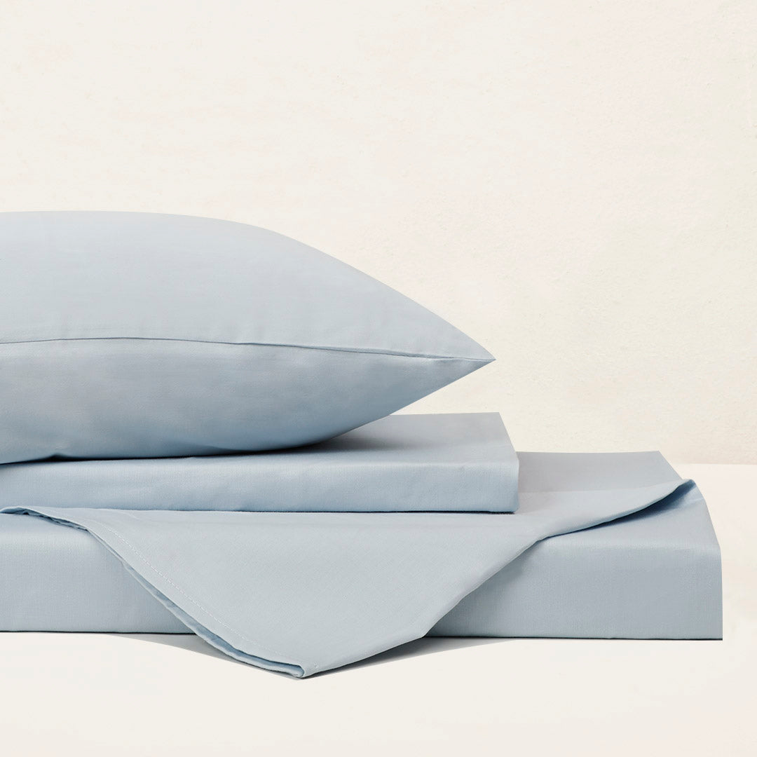 Jeco Light Blue King Size Bed Sheet with 2 Pillow Covers
