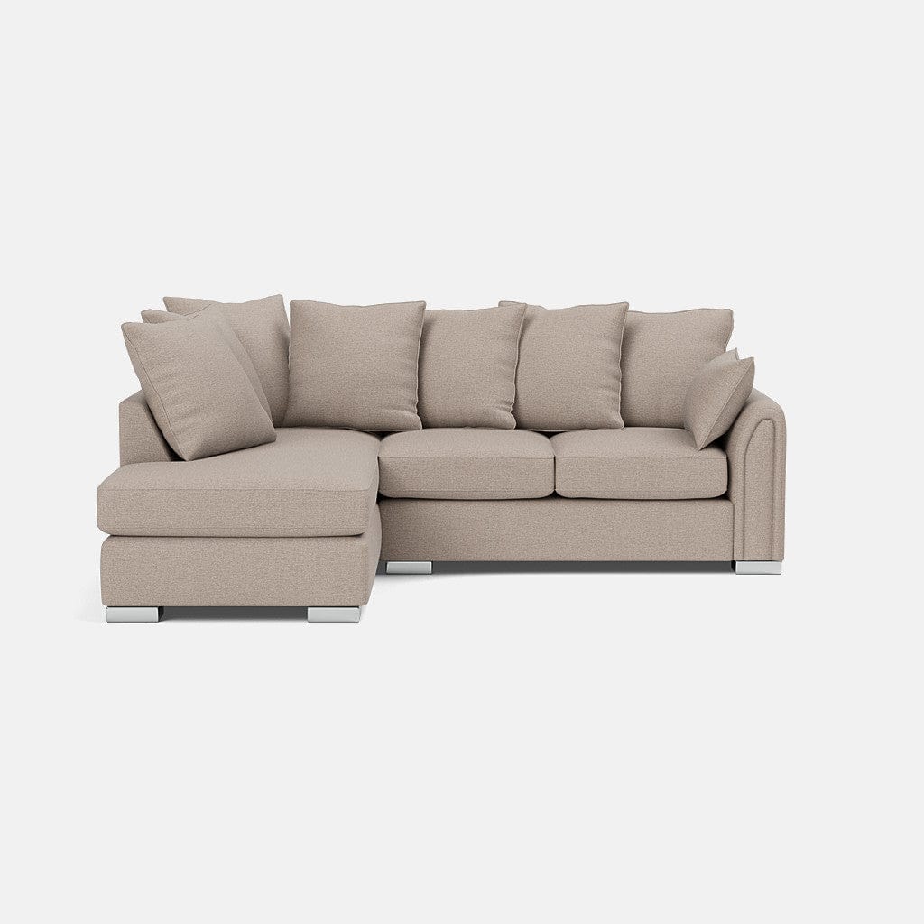 Chiswick Soft Woven Texture Left Corner Sofa - Desert Sand